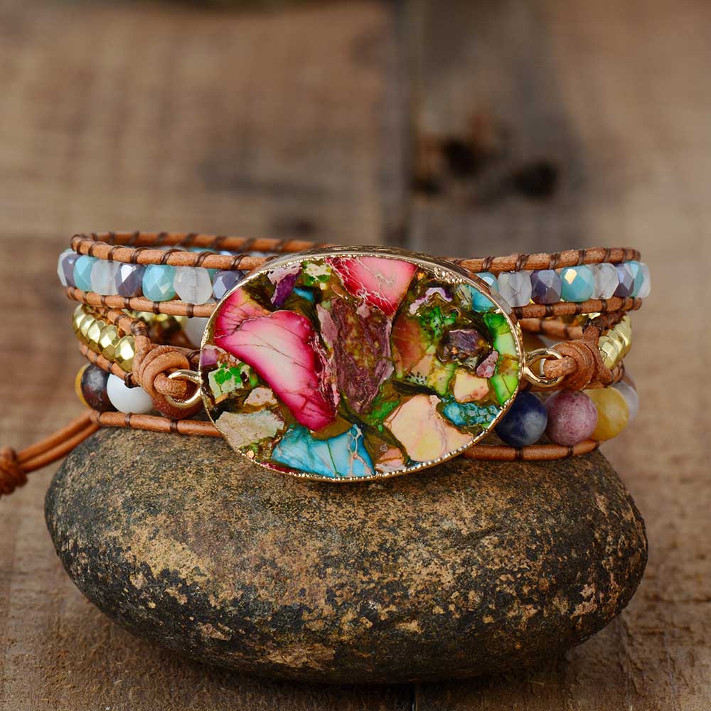 Goddesses Amazonite Wrap Bracelet - Aurora-State of Style