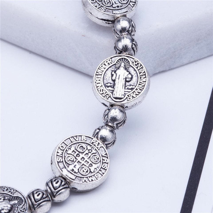 Gold and Silver Coloured Christian Cross Bracelet - Solana-Gold-State of Style