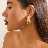Gold Coloured Drop Earrings | Sparkling Crystals-State of Style