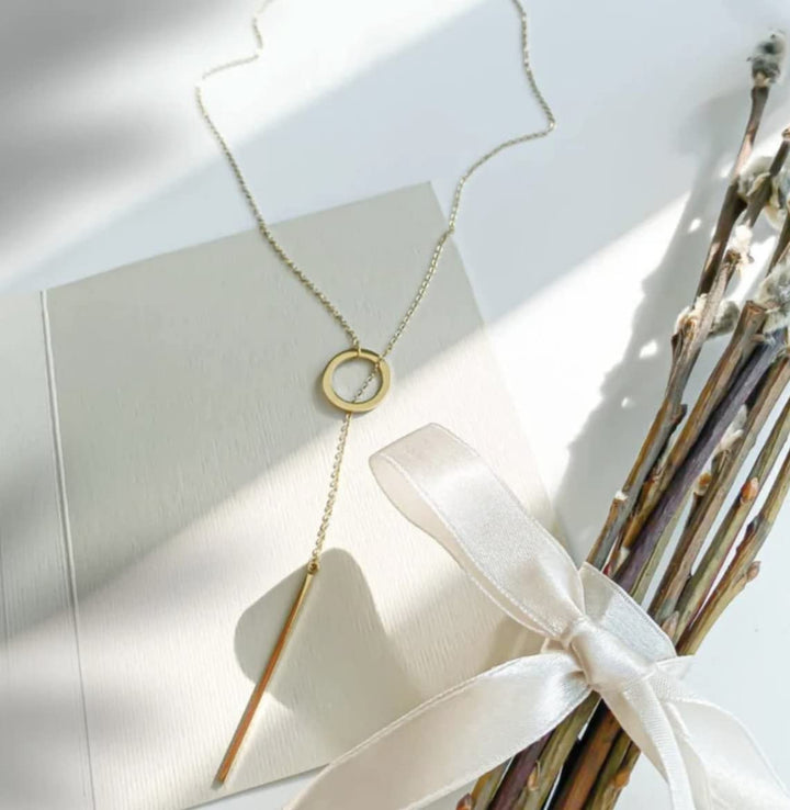 Gold Drop Bar Lariat Necklace | Elegant Women's Jewellery | Versatile Style-GOLD-State of Style