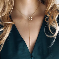 Gold Drop Bar Lariat Necklace | Elegant Women's Jewellery | Versatile Style-GOLD-State of Style