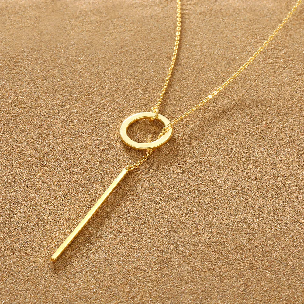 Gold Drop Bar Lariat Necklace | Elegant Women's Jewellery | Versatile Style-GOLD-State of Style