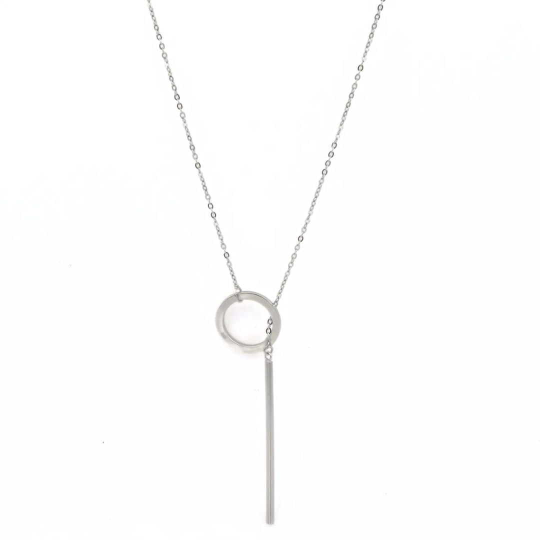Gold Drop Bar Lariat Necklace | Elegant Women's Jewellery | Versatile Style-SILVER-State of Style