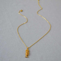 Gold Herringbone Necklace - Noelle-State of Style