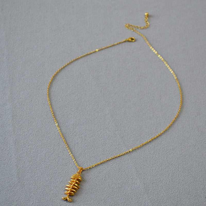 Gold Herringbone Necklace - Noelle-State of Style