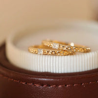 Gold Plated Sterling Silver Ring with Zirconia - Aurora-5-State of Style