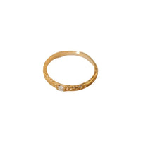 Gold Plated Sterling Silver Ring with Zirconia - Aurora-5-State of Style