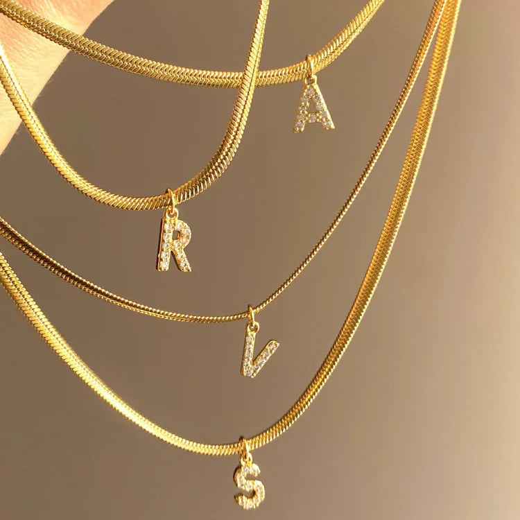 Golden Initials Necklace - Ella-A-State of Style