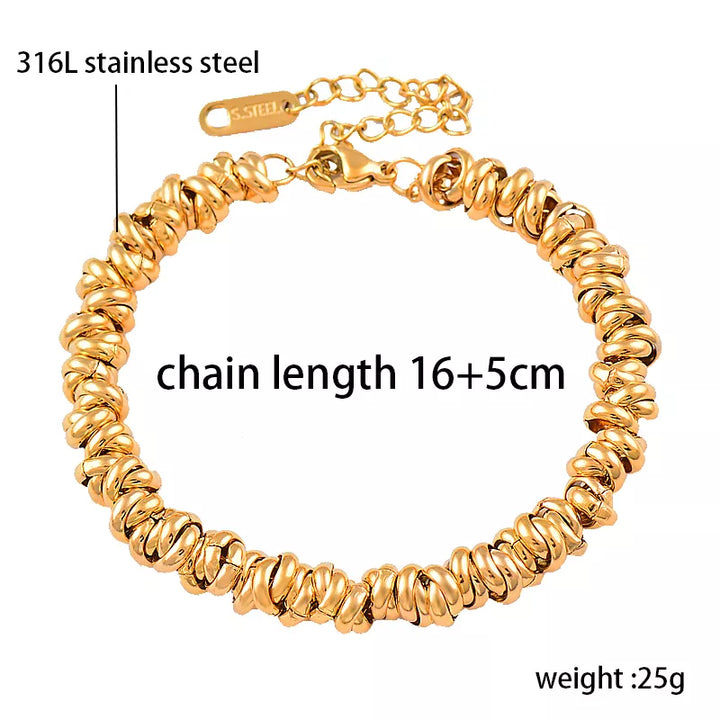 Golden Pearl Bracelet | Elegant Chain Jewellery-GOLD-State of Style