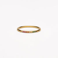 Golden Ring with Coloured Stones - Solene-Gold-6-State of Style