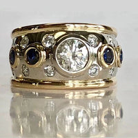 Golden Ring with Zirconia Inlay - Elina-6-State of Style