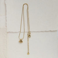 Golden Scallop Flower Necklace - Lilac-State of Style