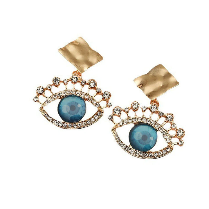Golden Vintage Evil Eye Drop Earrings – Nerina-State of Style