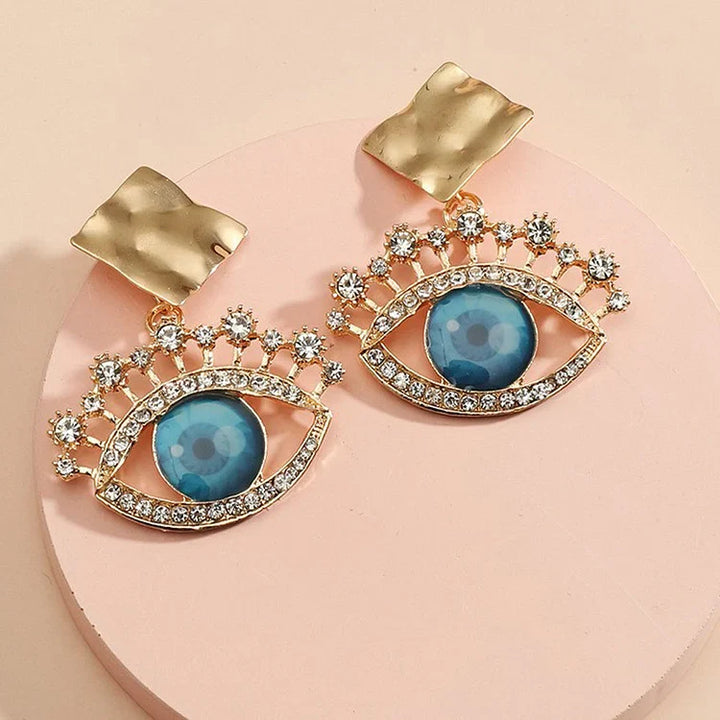 Golden Vintage Evil Eye Drop Earrings – Nerina-State of Style
