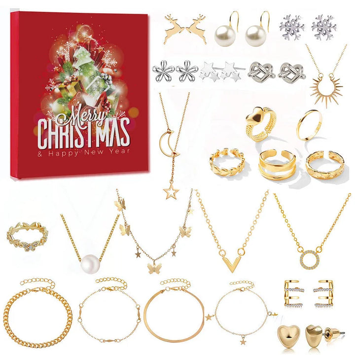 Gold/Silver Jewelry Advent Calendar - Livia-Box A-State of Style