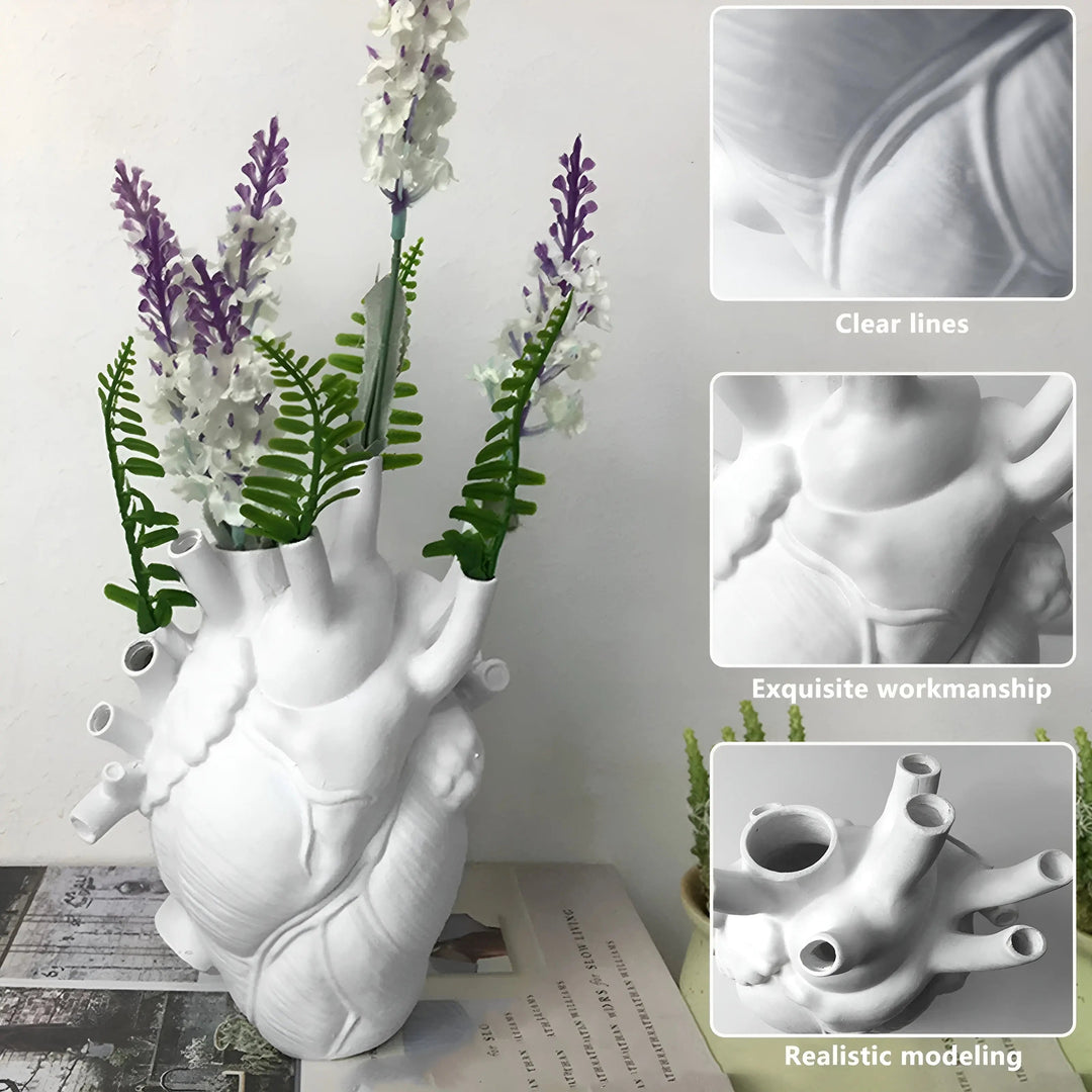 Greek Inspired Heart-Shaped Vase - Elena-Black-State of Style