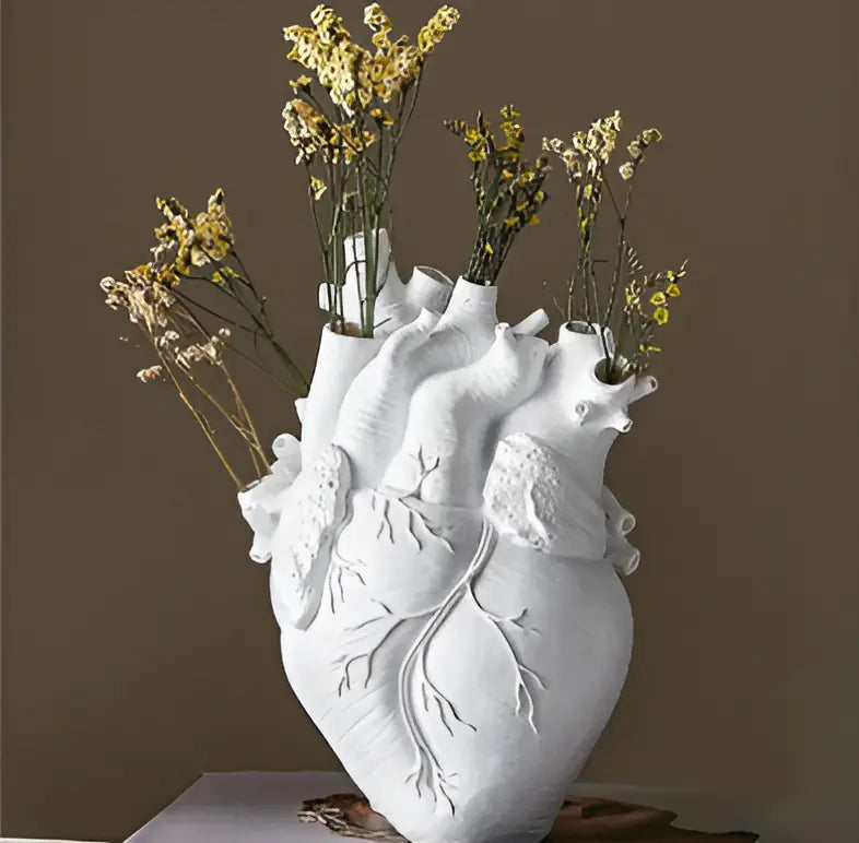 Greek Inspired Heart-Shaped Vase - Elena-White-State of Style