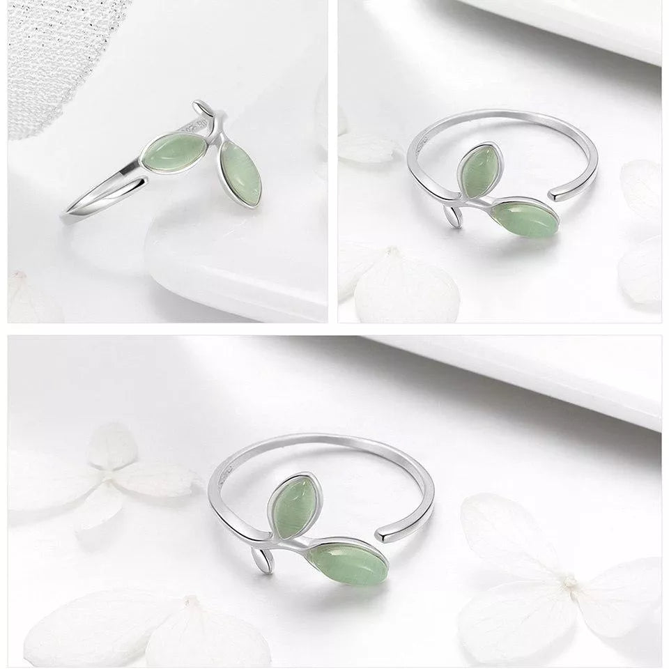 Green Opal Leaf Ring | Women's Jewellery-State of Style