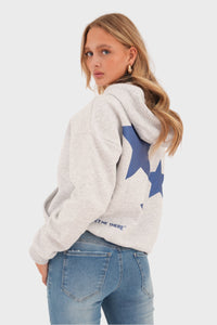 Grey Ladies' Sweater with Playful Star Print - LunaStar-XS-State of Style