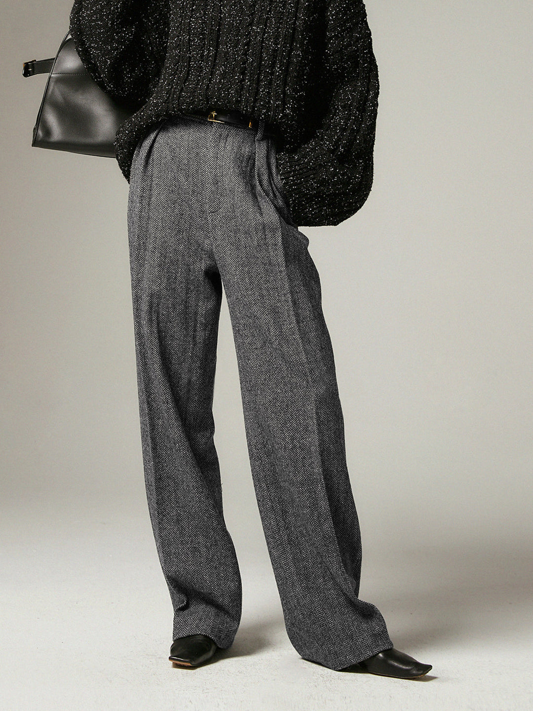 Grey Wide Trousers for Women - Alessia-XS-State of Style