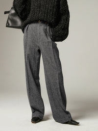 Grey Wide Trousers for Women - Alessia-XS-State of Style