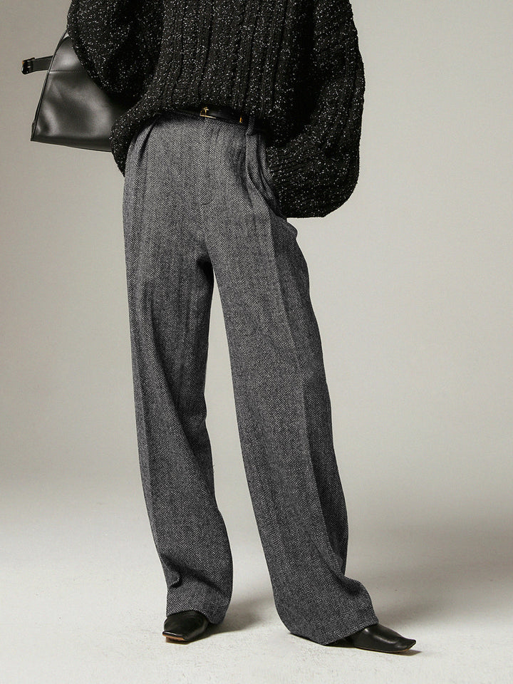 Grey Wide Trousers for Women - Alessia-XS-State of Style