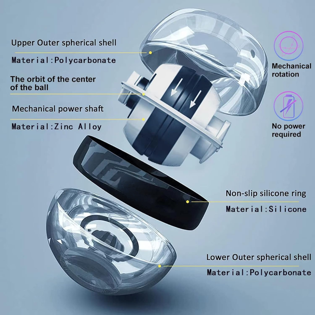 Gyroscopic Wrist Strengthener Ball - Auto Start Forearm Trainer-Black-State of Style