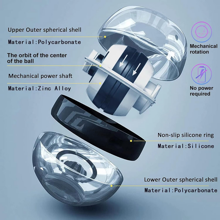 Gyroscopic Wrist Strengthener Ball - Auto Start Forearm Trainer-Black-State of Style