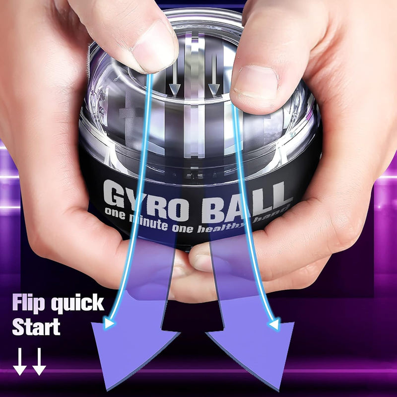 Gyroscopic Wrist Strengthener Ball - Auto Start Forearm Trainer-Black-State of Style