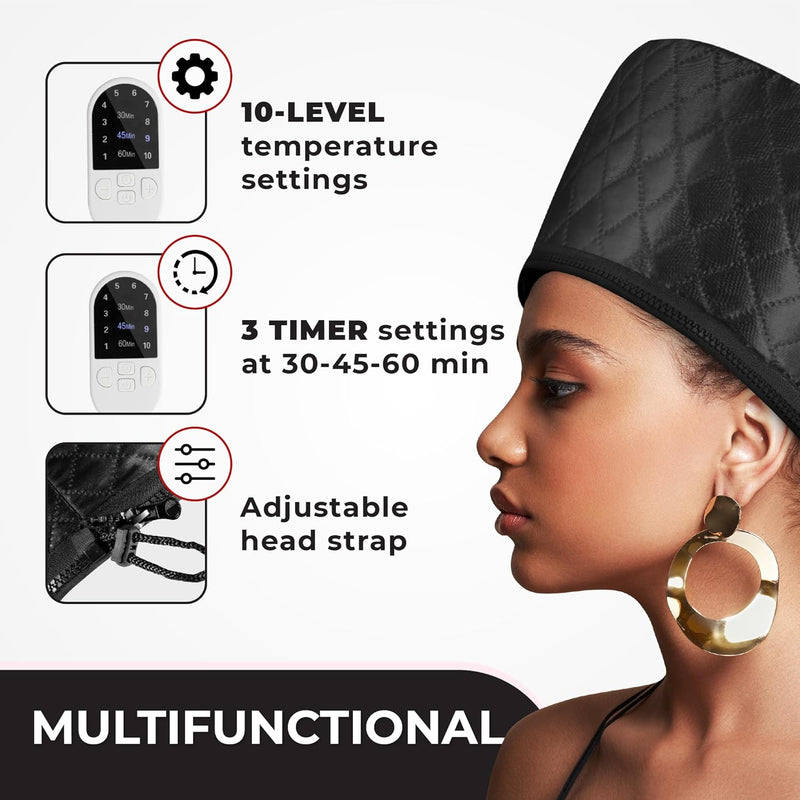 Hair Steamer for Deep Conditioning-Black-State of Style