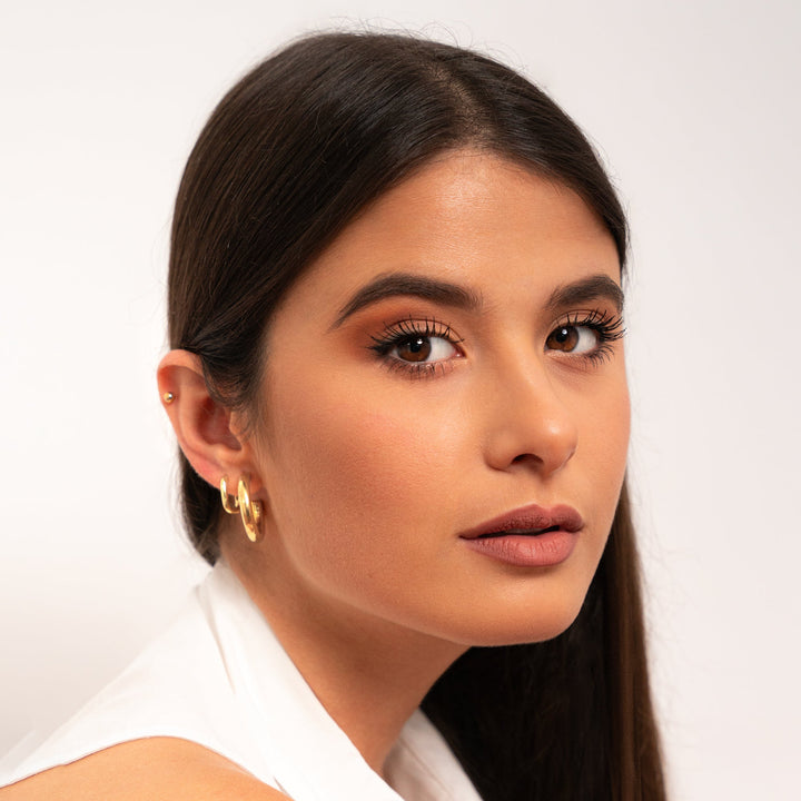 Half-Round Earrings - Elodie-Gold-State of Style