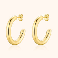 Half-Round Earrings - Elodie-Gold-State of Style