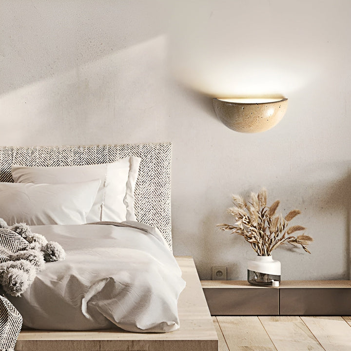 Half-Round LED Wabi-Sabi Wall Lamp - ZenGlow-State of Style