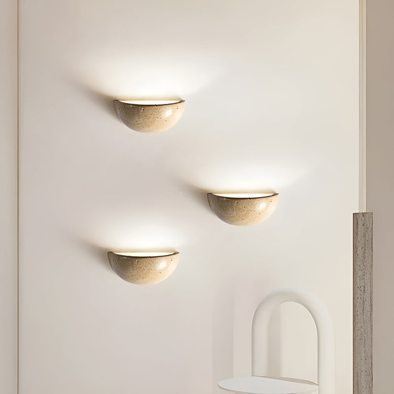 Half-Round LED Wabi-Sabi Wall Lamp - ZenGlow-State of Style