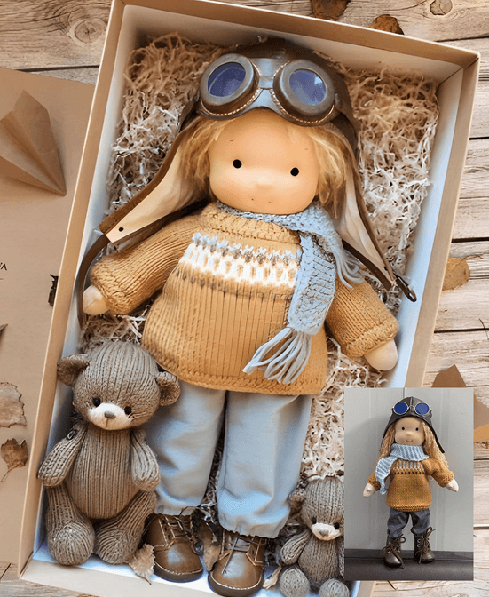 Handcrafted Waldorf Cuddle Doll - Poppi-B-State of Style