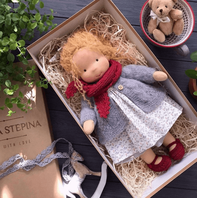 Handcrafted Waldorf Cuddle Doll - Poppi-K-State of Style