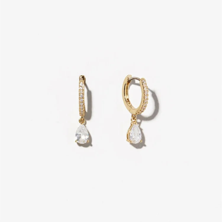 Handmade 14K Gold-Plated Zirconia Earrings – Valerie-State of Style