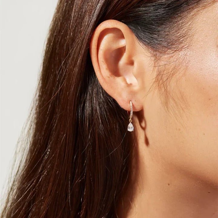 Handmade 14K Gold-Plated Zirconia Earrings – Valerie-State of Style