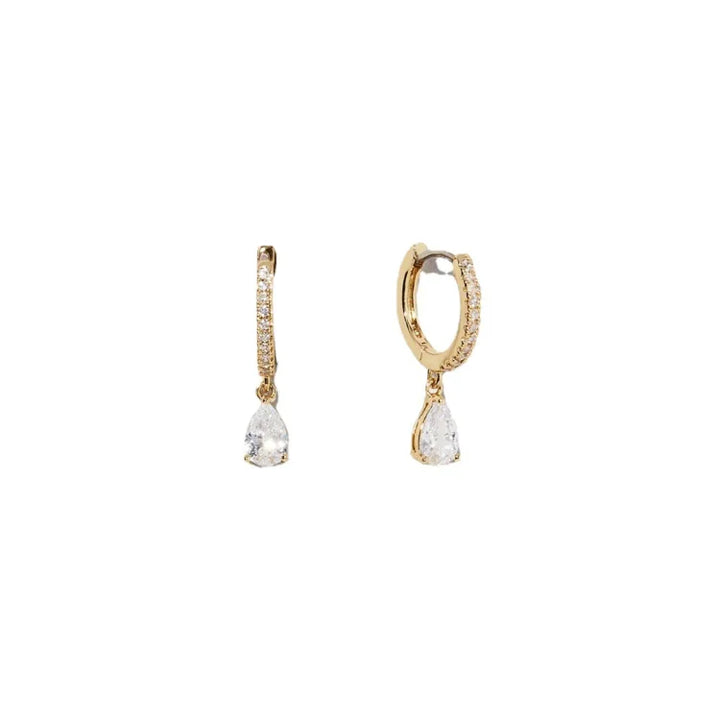 Handmade 14K Gold-Plated Zirconia Earrings – Valerie-State of Style