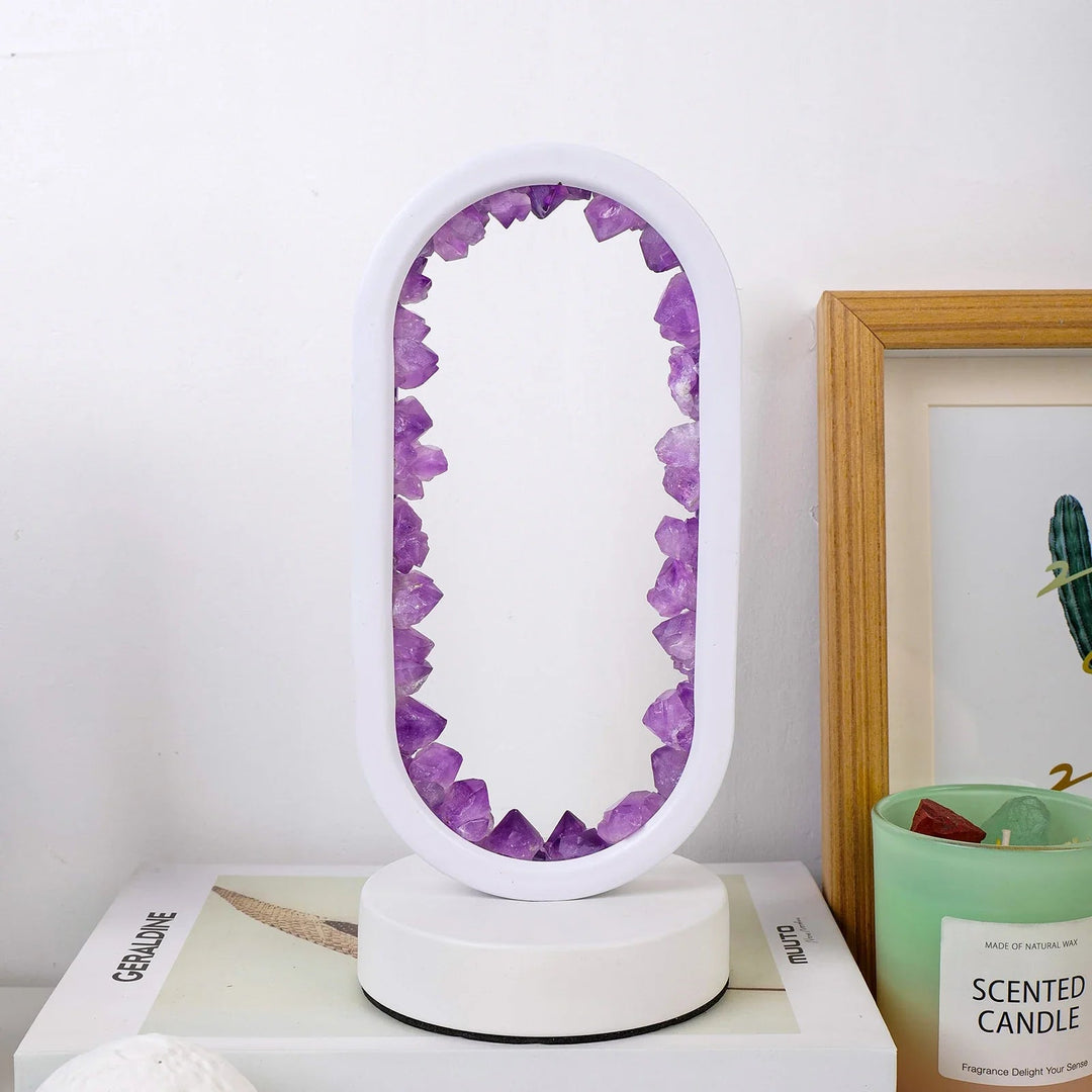 Handmade Amethyst Lamp - Serenith-Amethyst Raw Black-State of Style