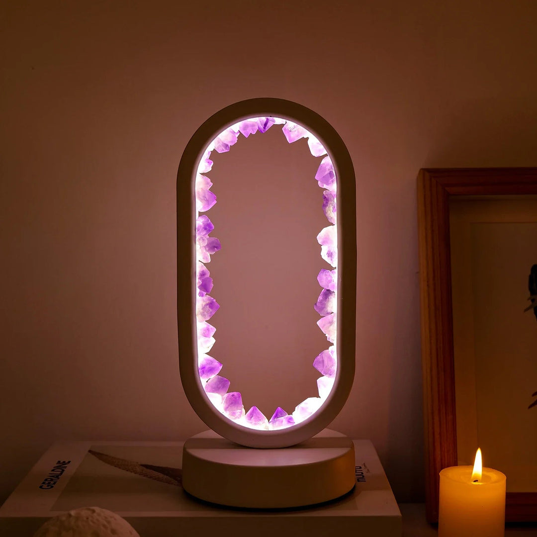 Handmade Amethyst Lamp - Serenith-Amethyst White-State of Style