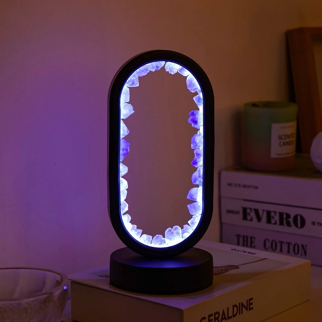 Handmade Amethyst Lamp - Serenith-Celestite Black-State of Style