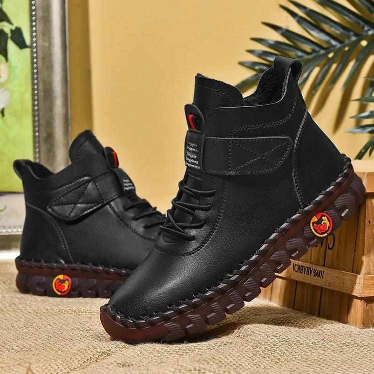 Handmade Comfort Sneaker Boots - Amara-Beige-5-State of Style