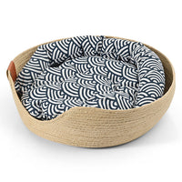 Handmade Comfortable Bed for Cats - LuxeSnooze-Basket + luxury black cot-S-State of Style