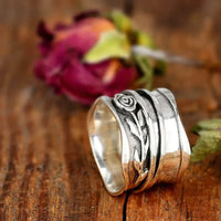 Handmade Silver Flower Ring - Lilac-6-State of Style