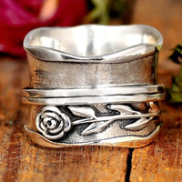 Handmade Silver Flower Ring - Lilac-6-State of Style