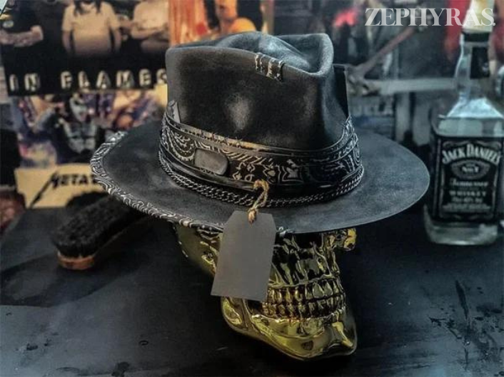 Handmade Skull Hat - Raven-State of Style