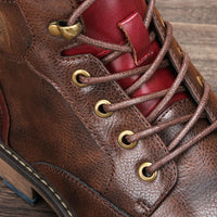 Handmade Vintage Leather Boots Wagner – Classic Zip-Up Design-Grey-6.5-State of Style
