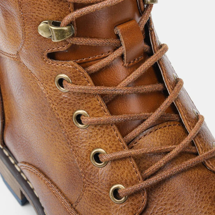 Handmade Vintage Leather Boots Wagner – Classic Zip-Up Design-Grey-6.5-State of Style