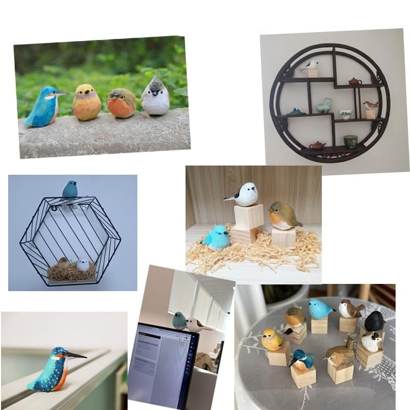 Handmade Wooden Birds - AuriBirds-Redbreast-State of Style